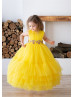 Yellow Tulle Cupcake Flower Girl Dress